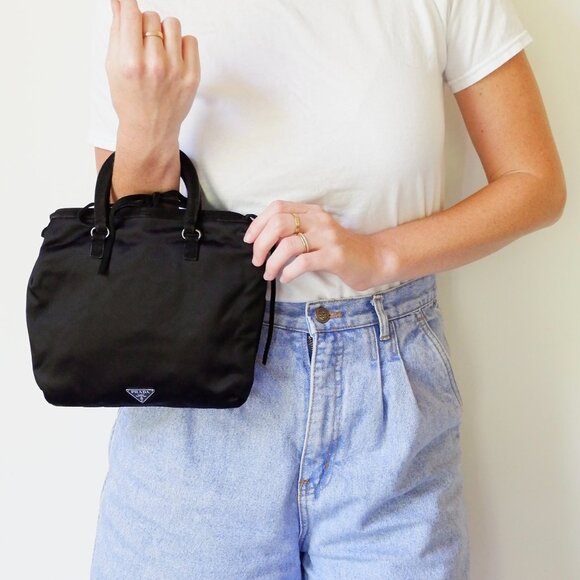 Authentic Preowned Prada Black Satin Small Handbag - Picture 10 of 10